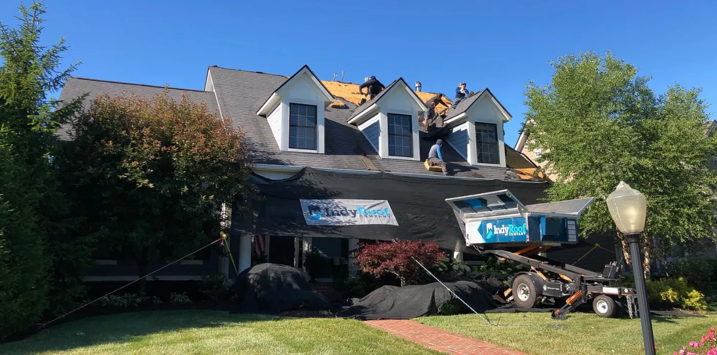 Tarping and dry-in on a Perrysville commercial roof